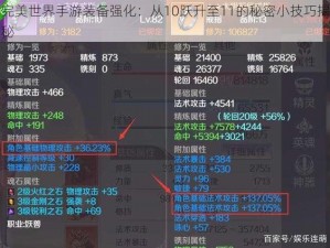 完美世界手游装备强化：从10跃升至11的秘密小技巧揭秘