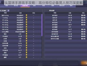 街头篮球手游高手攻略：高分排位必备晃人技巧深度解析