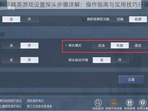 和平精英游戏设置探头步骤详解：操作指南与实用技巧分享