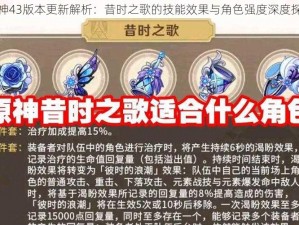 原神43版本更新解析：昔时之歌的技能效果与角色强度深度探讨