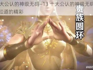 13十大公认的神级无码—13 十大公认的神级无码，你所不知道的精彩