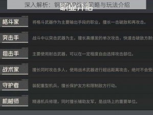 深入解析：钢岚PVP战斗策略与玩法介绍