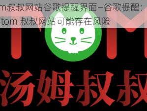 tom叔叔网站谷歌提醒界面—谷歌提醒：访问 tom 叔叔网站可能存在风险