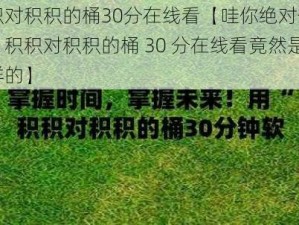 积积对积积的桶30分在线看【哇你绝对想不到，积积对积积的桶 30 分在线看竟然是这样的】