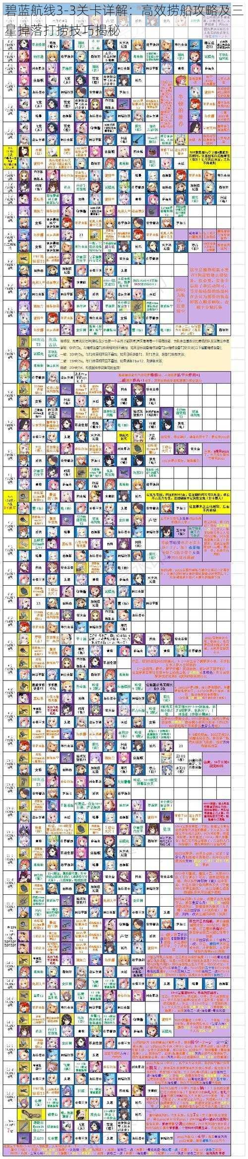 碧蓝航线3-3关卡详解：高效捞船攻略及三星掉落打捞技巧揭秘