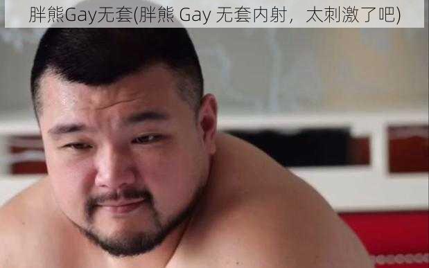 胖熊Gay无套(胖熊 Gay 无套内射，太刺激了吧)