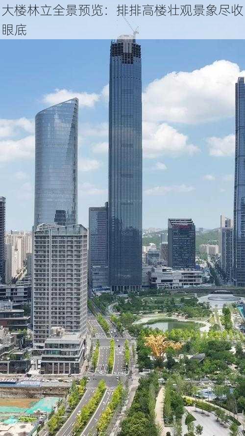 大楼林立全景预览：排排高楼壮观景象尽收眼底