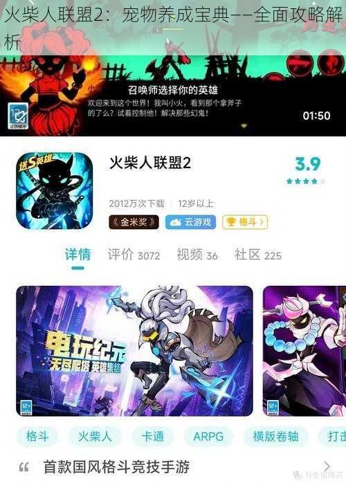 火柴人联盟2：宠物养成宝典——全面攻略解析