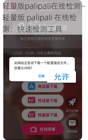 轻量版palipali在线检测—轻量版 palipali 在线检测：快速检测工具