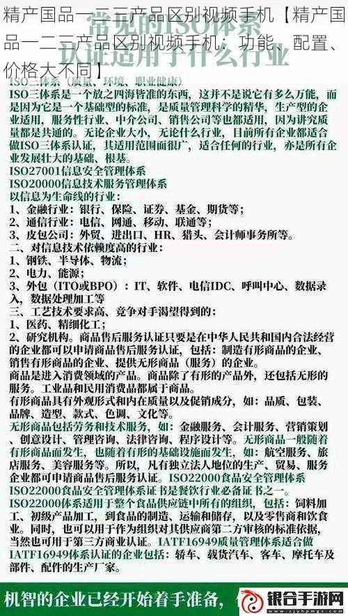 精产国品一二三产品区别视频手机【精产国品一二三产品区别视频手机：功能、配置、价格大不同】