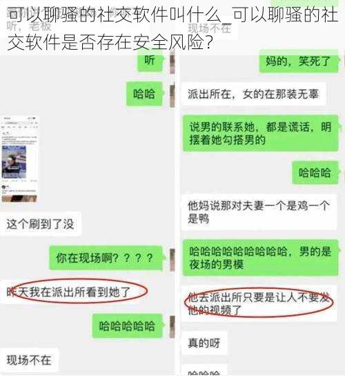 可以聊骚的社交软件叫什么_可以聊骚的社交软件是否存在安全风险？