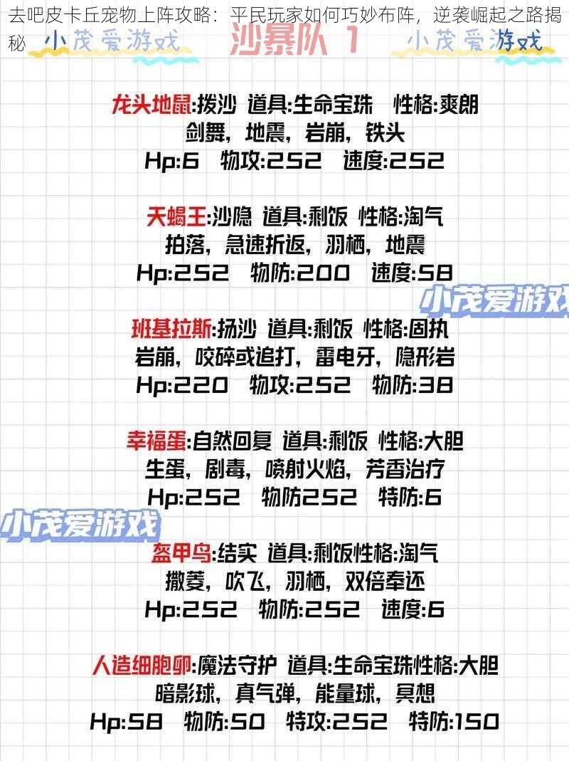 去吧皮卡丘宠物上阵攻略：平民玩家如何巧妙布阵，逆袭崛起之路揭秘