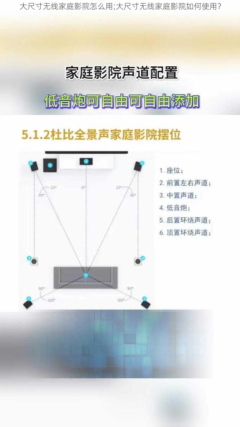 大尺寸无线家庭影院怎么用;大尺寸无线家庭影院如何使用？