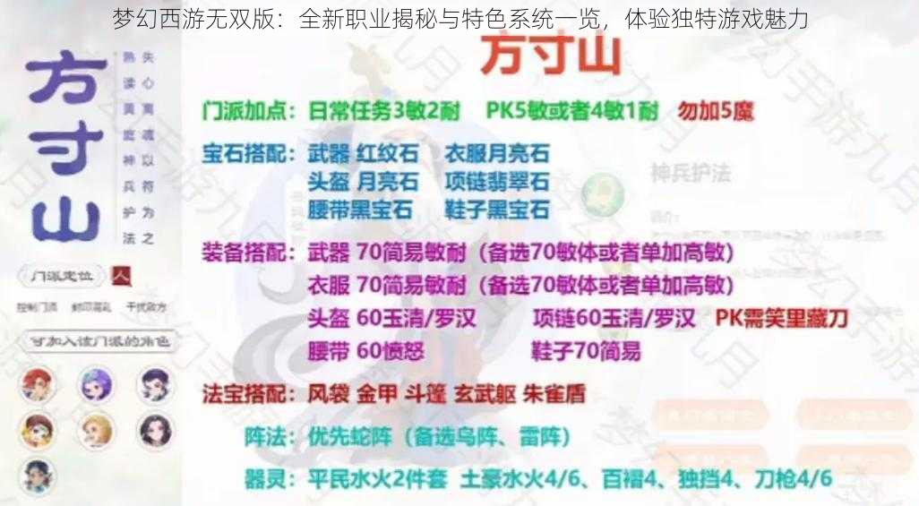 梦幻西游无双版：全新职业揭秘与特色系统一览，体验独特游戏魅力