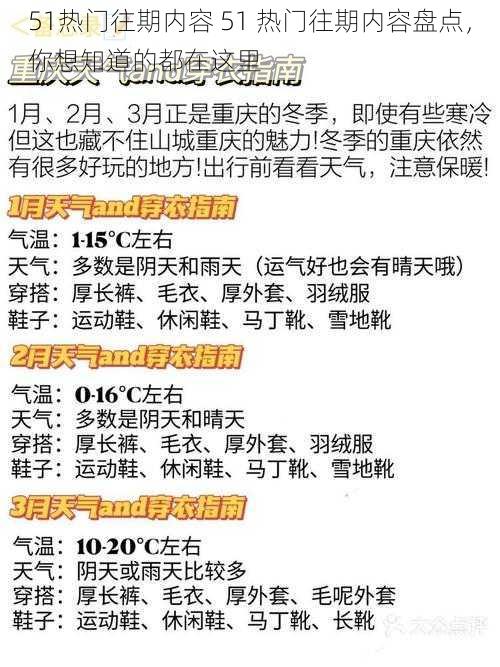 51热门往期内容 51 热门往期内容盘点，你想知道的都在这里