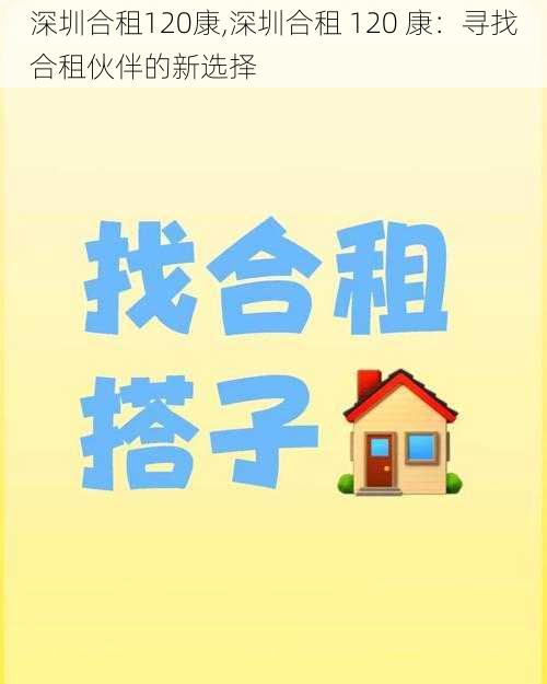 深圳合租120康,深圳合租 120 康：寻找合租伙伴的新选择