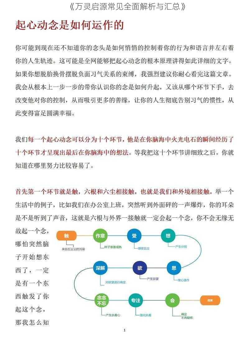 《万灵启源常见全面解析与汇总》