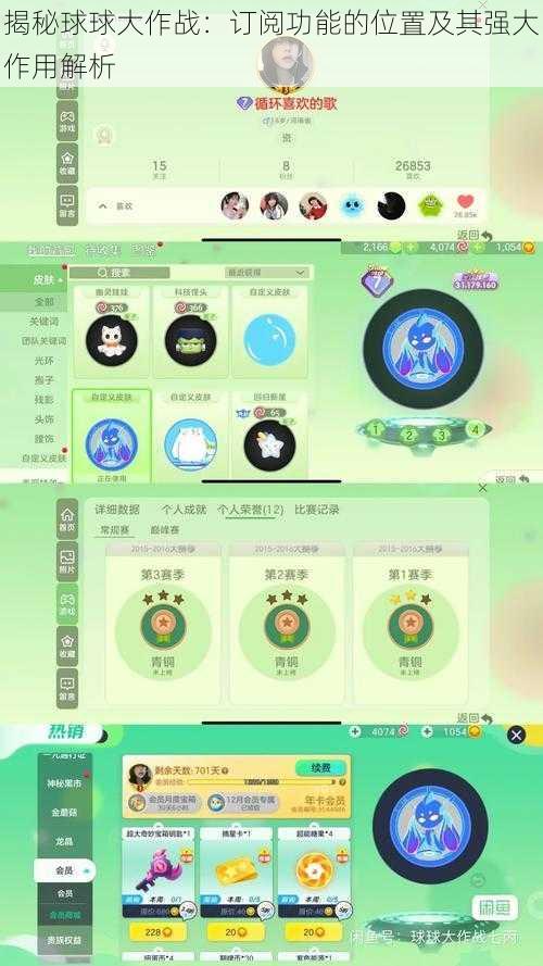 揭秘球球大作战：订阅功能的位置及其强大作用解析