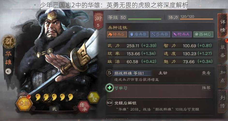 少年三国志2中的华雄：英勇无畏的虎狼之将深度解析