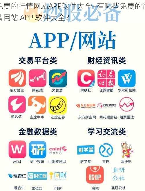 免费的行情网站APP软件大全—有哪些免费的行情网站 APP 软件大全？