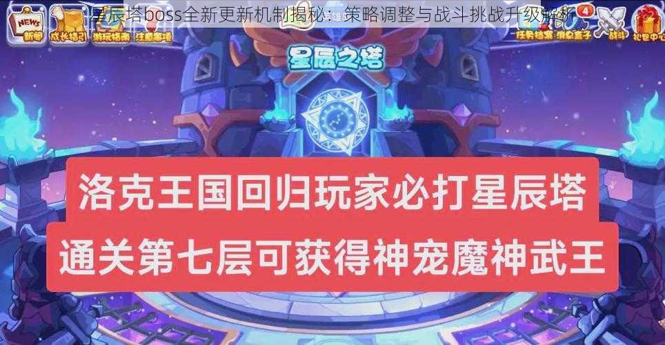 星辰塔boss全新更新机制揭秘：策略调整与战斗挑战升级解析