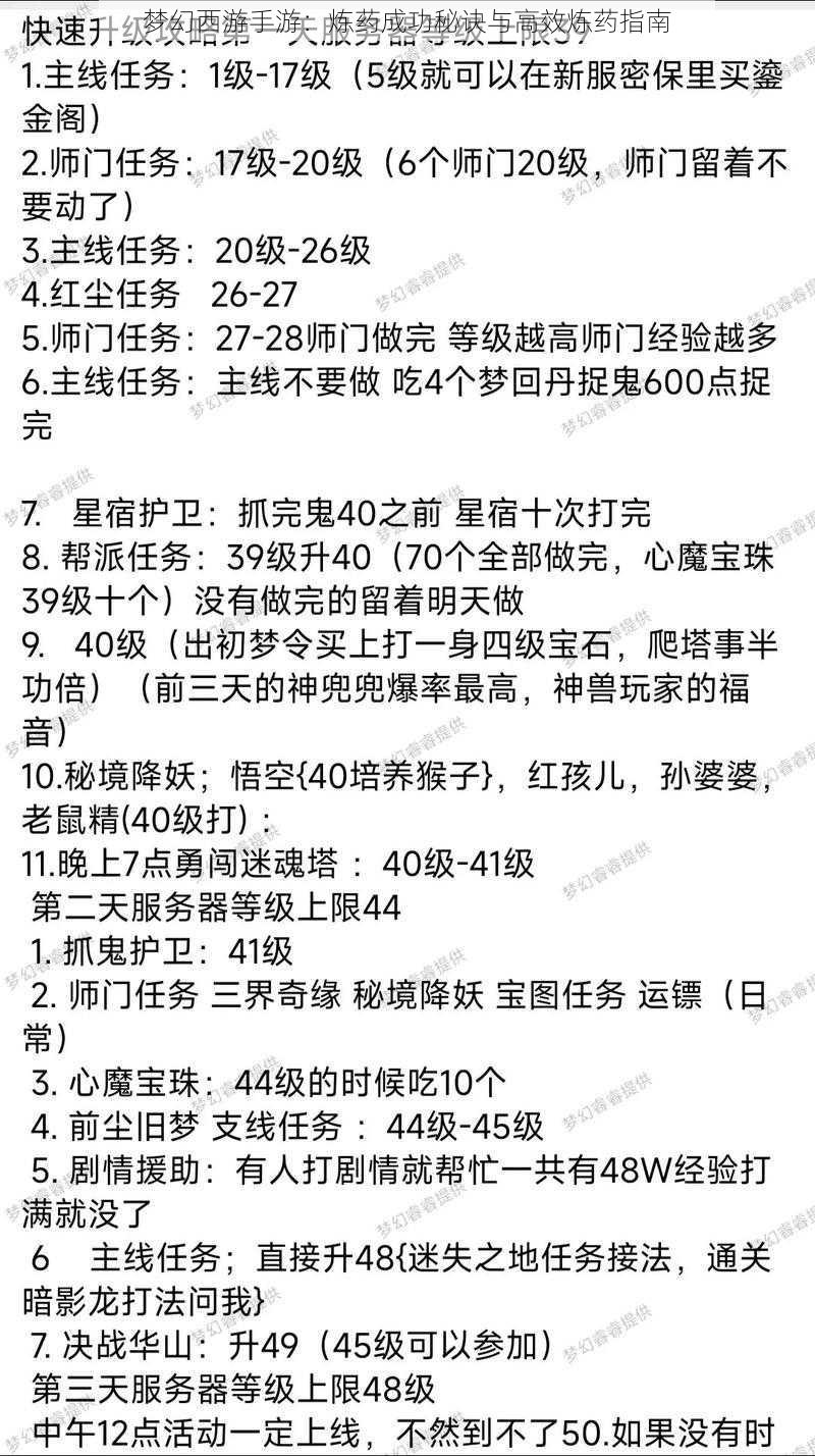 梦幻西游手游：炼药成功秘诀与高效炼药指南