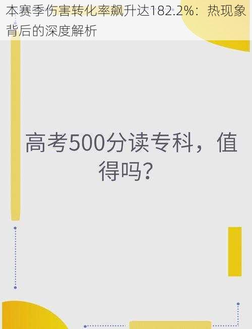 本赛季伤害转化率飙升达182.2%：热现象背后的深度解析