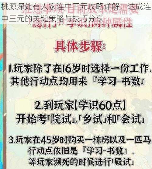 桃源深处有人家连中三元攻略详解：达成连中三元的关键策略与技巧分享