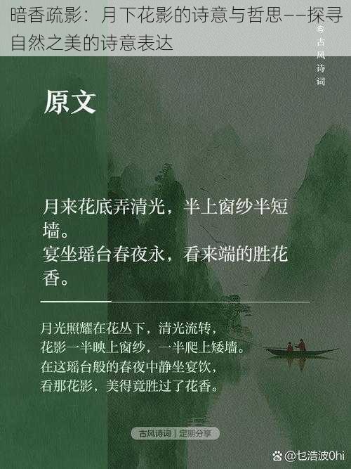 暗香疏影：月下花影的诗意与哲思——探寻自然之美的诗意表达